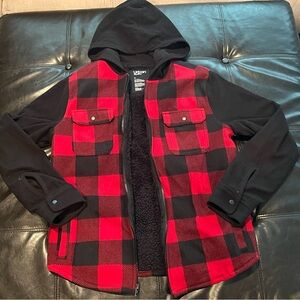 Boys zip up faux Sherpa fleece jacket